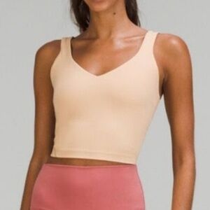 Tan Sleeveless Crop Top lululemon align top